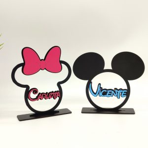 Mickey ou Minnie com nome personalizado