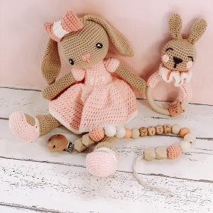Conjunto de Recém-Nascido Rosa Menina Crochet
