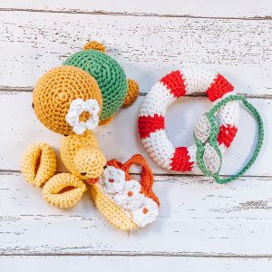 Conjunto de acessórios Verão para bonecos crochet