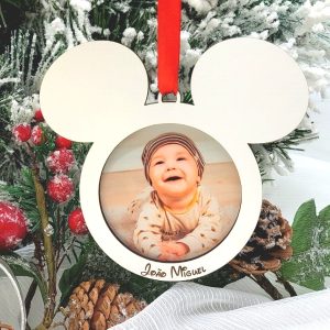 Bola de natal Mickey p/moldura