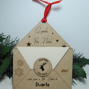 Envelope p/Cartas do Pai Natal em MDF Personalizado