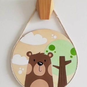 Placa decorativa personalizada (Urso)