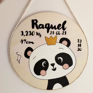 Placa decorativa personalizada (Panda)