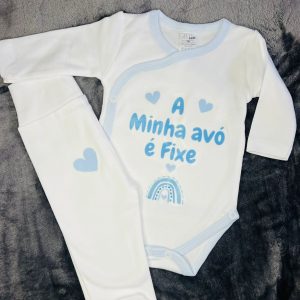 Conjunto Body + calça para bebé ( pintado à mão-a personalizar)