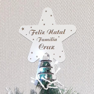 Topo de árvore Natal | estrela personalizada