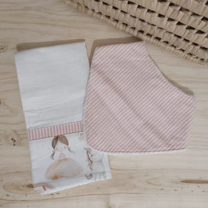 Conjunto (2p) Fralda e Babete Princesa