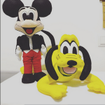 Conjunto Mickey e Pluto em feltro