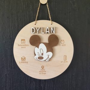 Placa Nascimento Mickey